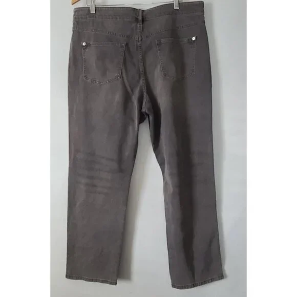 Anthropologie Pilcro The Borrowed Boyfriend Jeans Sz 32 Gray Distressed NWOT - Picture 4 of 14